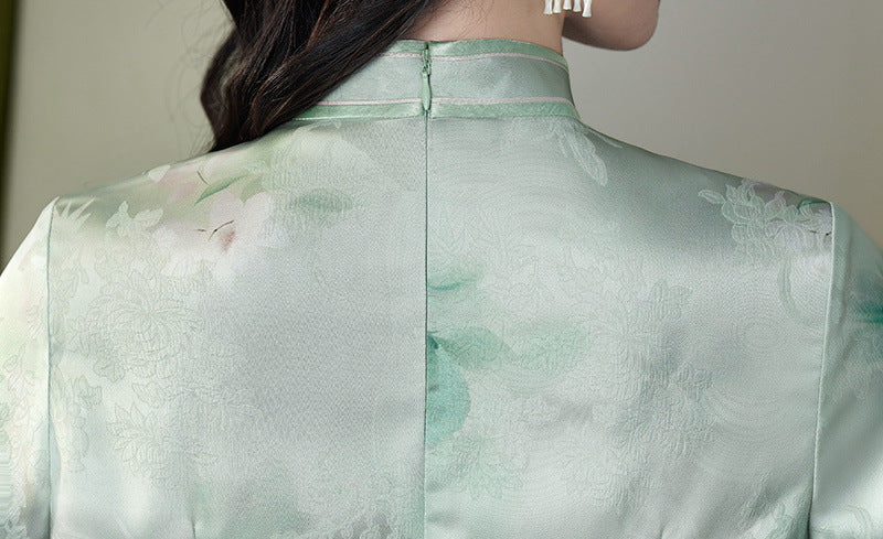 Élégante qipao florale verte | Grace