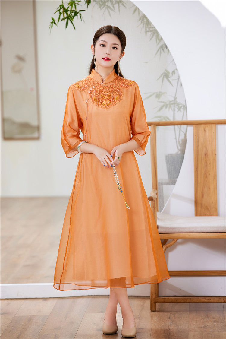 Loose cheongsam best sale