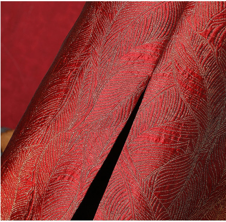 Groom's Red Wedding Dragon Tang Jacket - Oriental Me