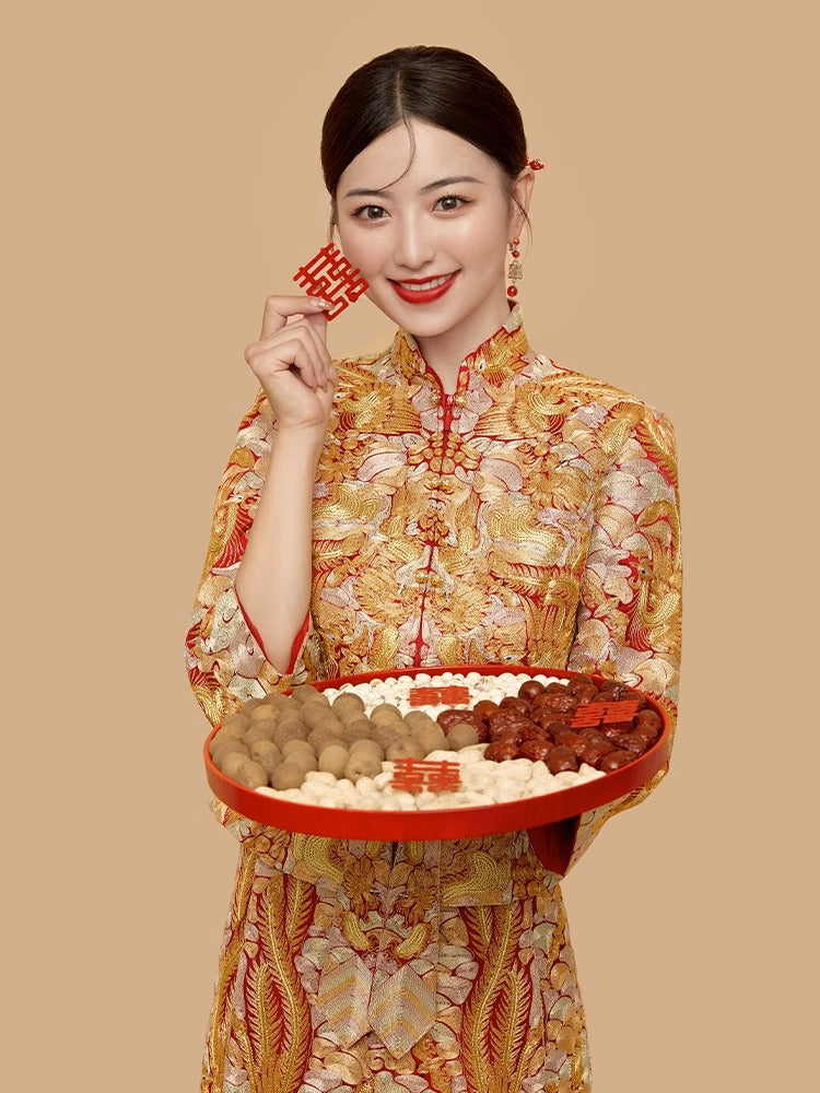 traditional chinese bridal wedding dragon phoenix qun kwa dress