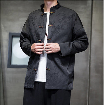 Black Chinese Jacquard Tang Jacket