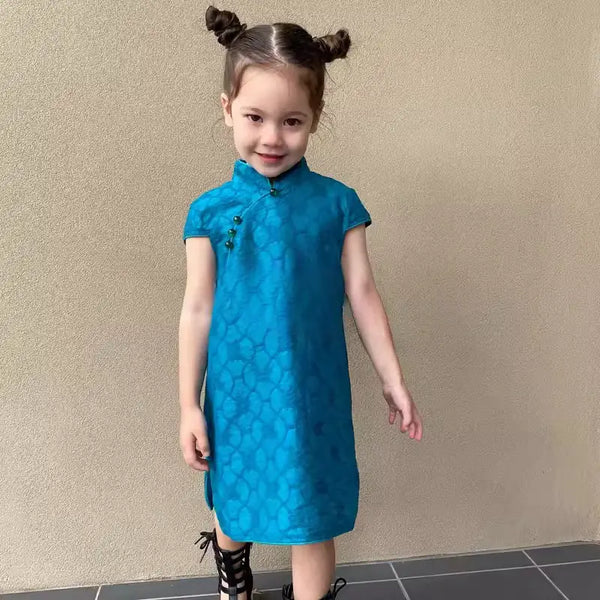 Blue Girl's Qipao