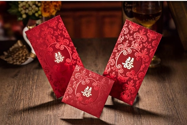 Double Happiness Red Envelopes for Asian wedding
