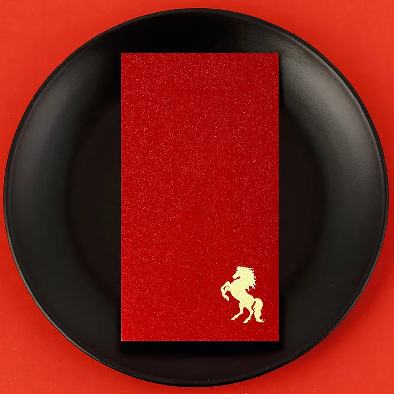 Personalizable Year of Horse 2026 Red Envelopes Lucky Money Packets (6Pcs)