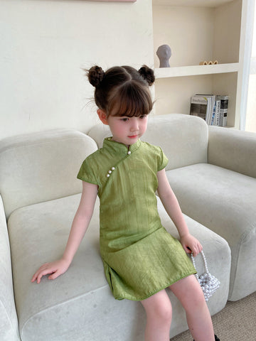 Qipao vert pour enfant