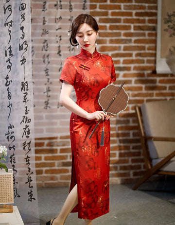 Red Cheongsam Qipao Dress | Amaryllis