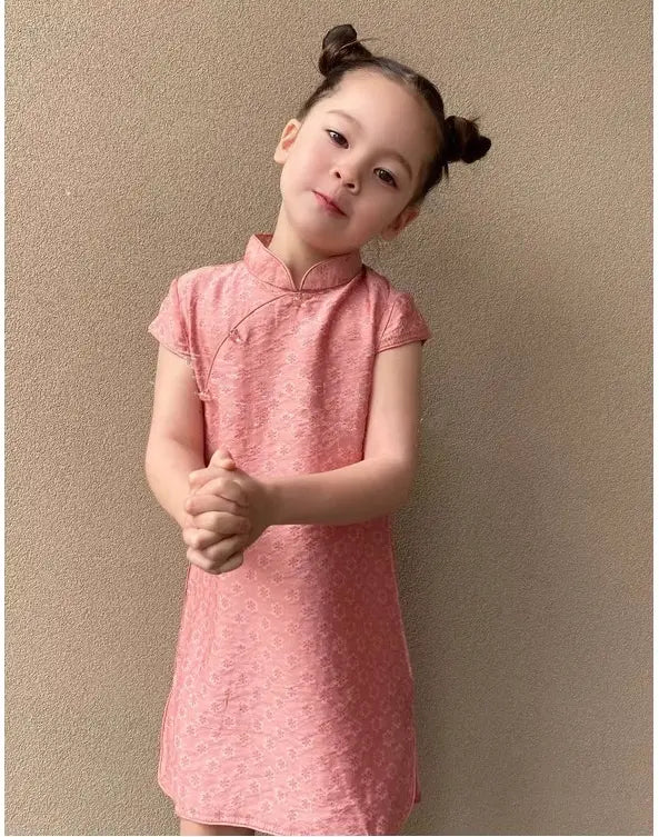 Chinese Pink Kid's Qipao dress