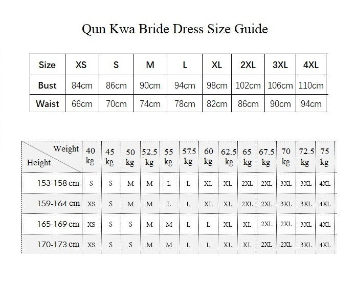 Red Chinese Wedding Bridal Qun kwa Dress| Peacock Plain