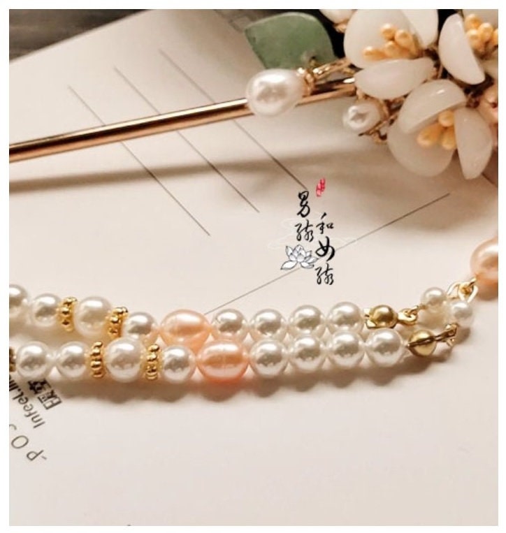 Jade Look Alike Floral Hair Stick | Cosmos - Oriental Me
