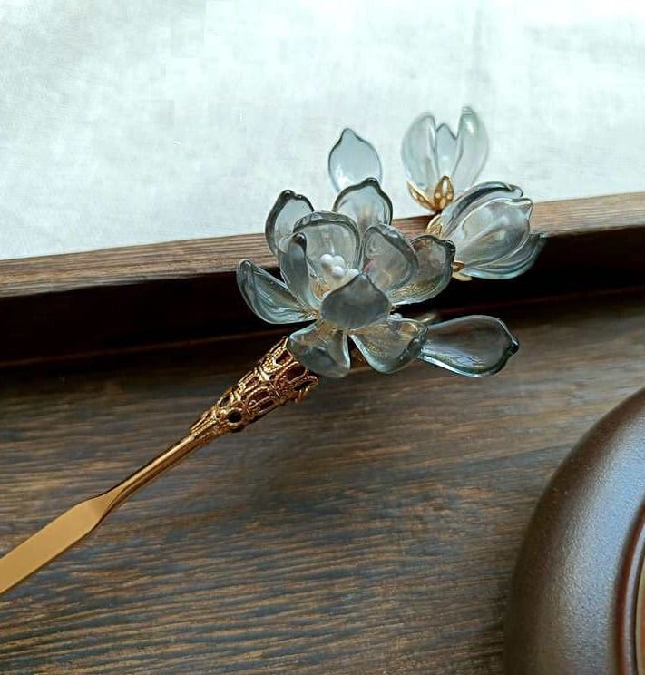 Jade Look Alike Floral Hair Stick| Magnolia - Oriental Me