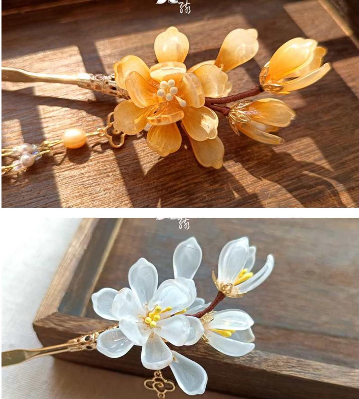 Jade Look Alike Floral Hair Stick| Magnolia - Oriental Me