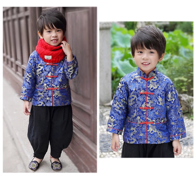 Dragon Tang Jacket Suit for Kids - Oriental Me