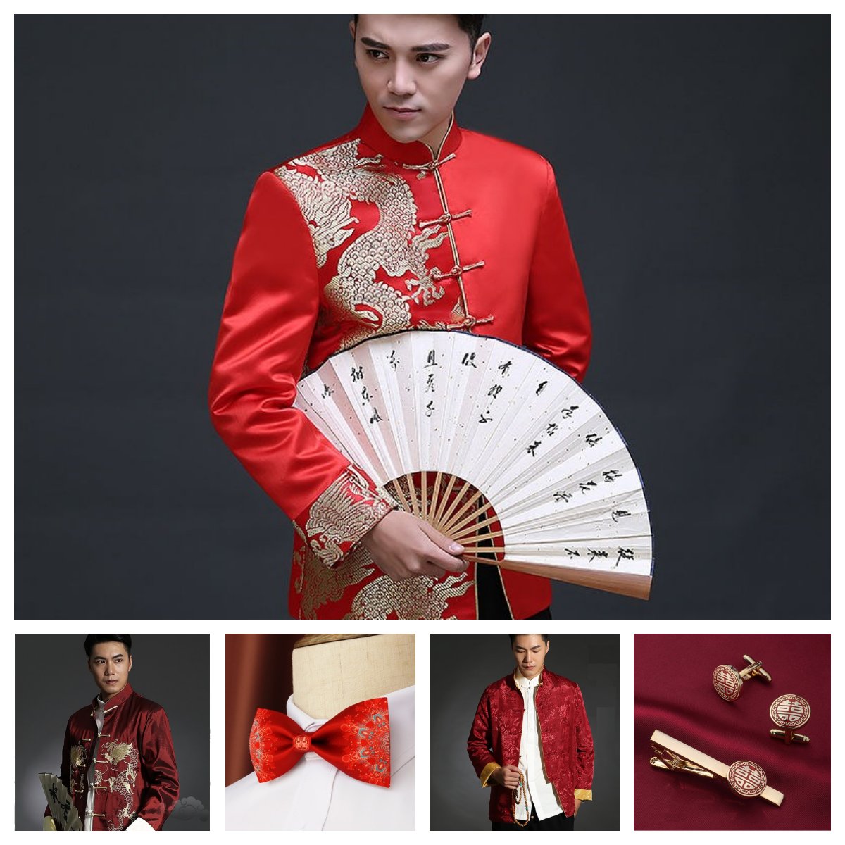 traditional chinese Men's tang jacket and accessories