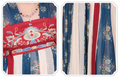 Red Blue Tang Dynasty HanFu Dress