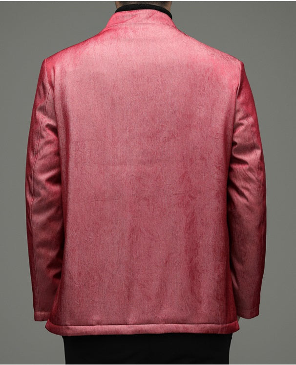 Dragon Embroidery Goose Down Jacket - Oriental Me