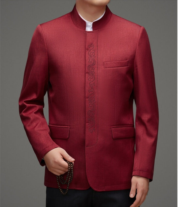 Mandarin Collar Men's Chinese Zhongshan Tang Suit