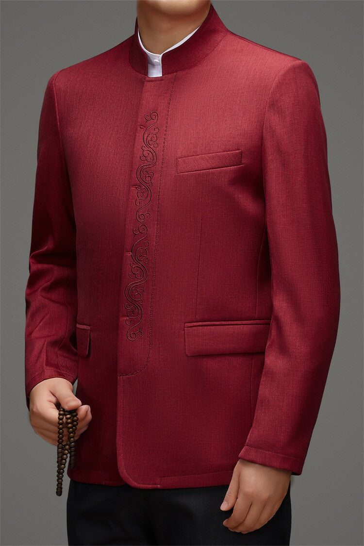 Mandarin Collar Men's Chinese Zhongshan Tang Suit