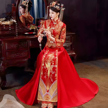 Chinese Bridal Phoenix  Qun Kwa Dress