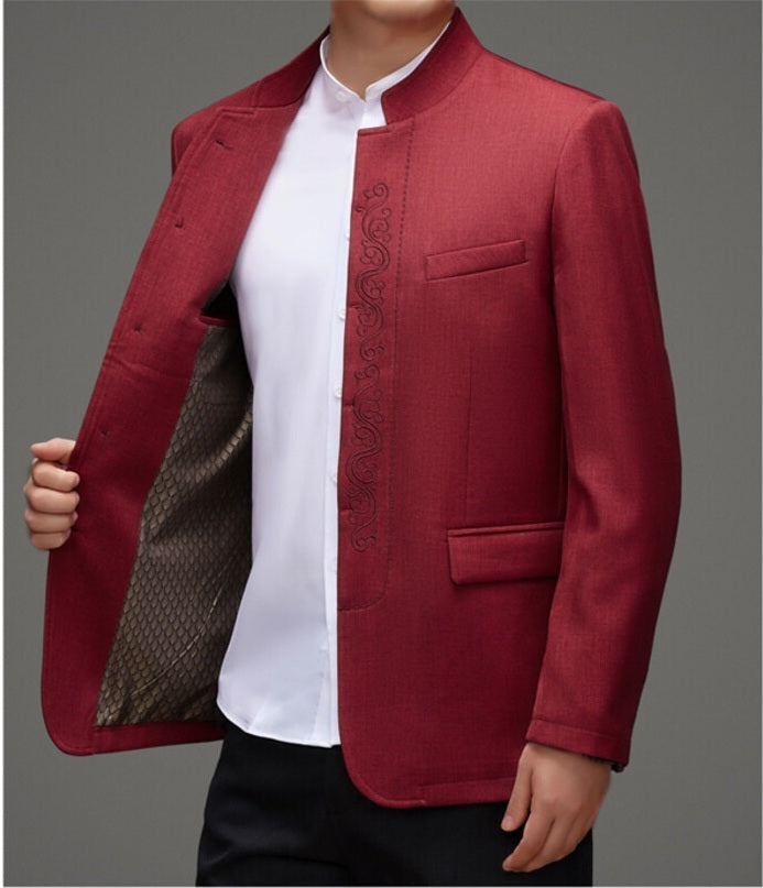 Mandarin Collar Men's Chinese Zhongshan Tang Suit