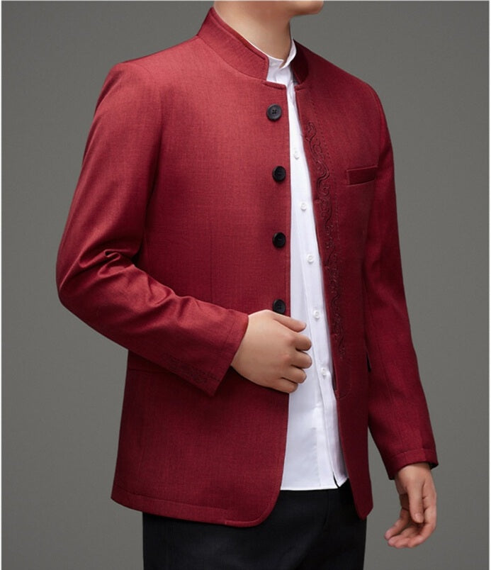 Mandarin Collar Men's Chinese Zhongshan Tang Suit