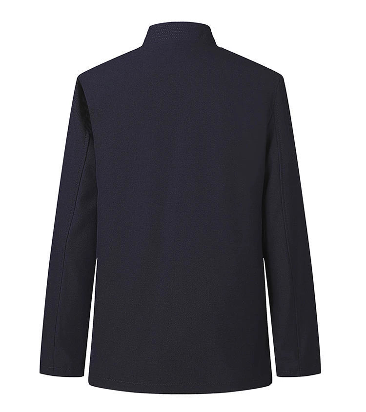 Blue Traditional Chinese Mandarin Tang Jacket Suit