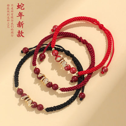 Year of the Snake Lucky Red Rope Bracelet