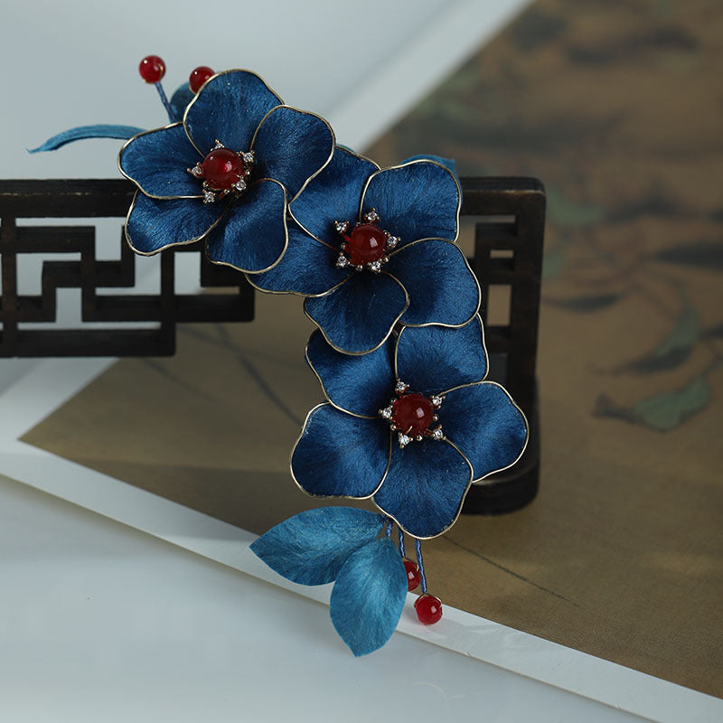 Gelb Rosa Jade gleich aussehen Floral Orientalisch Asiatisch Chinesisch Haarstab Kamm Haarnadel Haarteil Teezeremonie | Brautparty-Accessoires