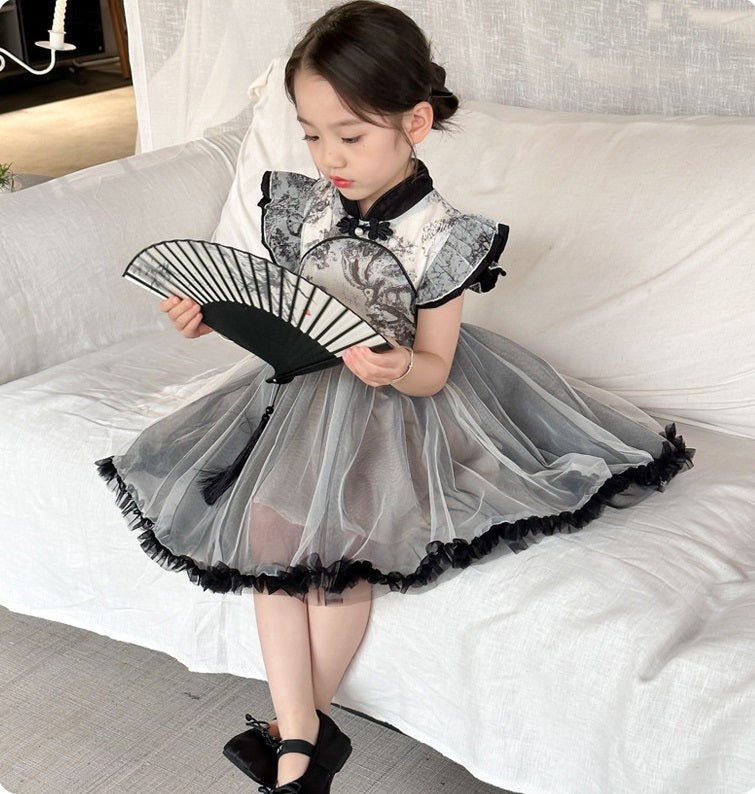 Tulle Qipao For kid | Ink