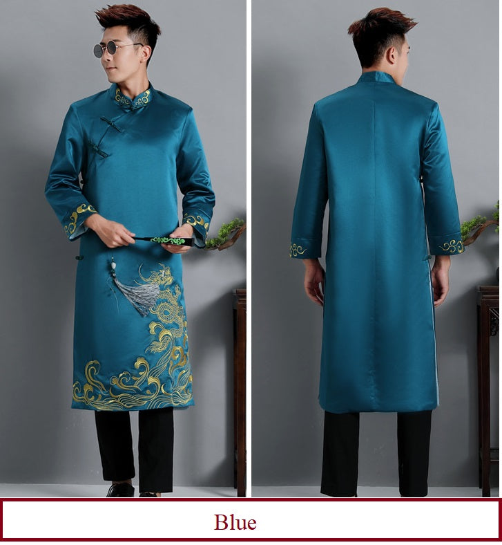 Chinese blue dragon tang jacket