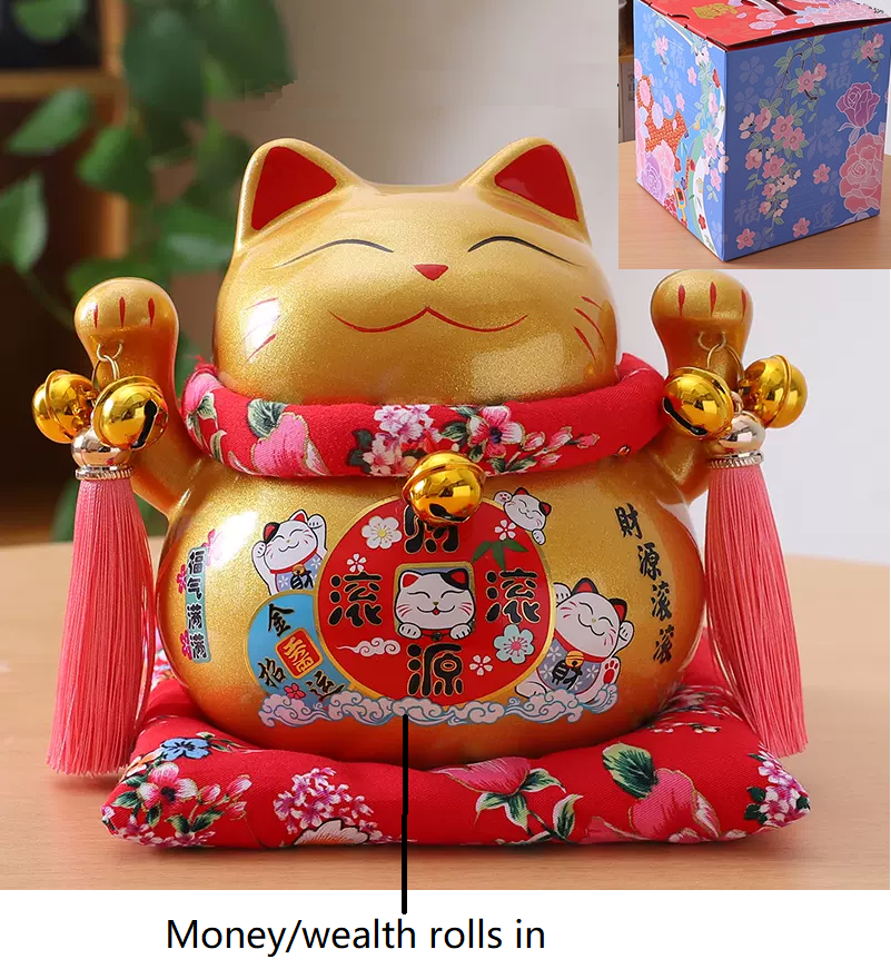  Golden Fortune  Fengshui Lucky Cat  Maneki Neko