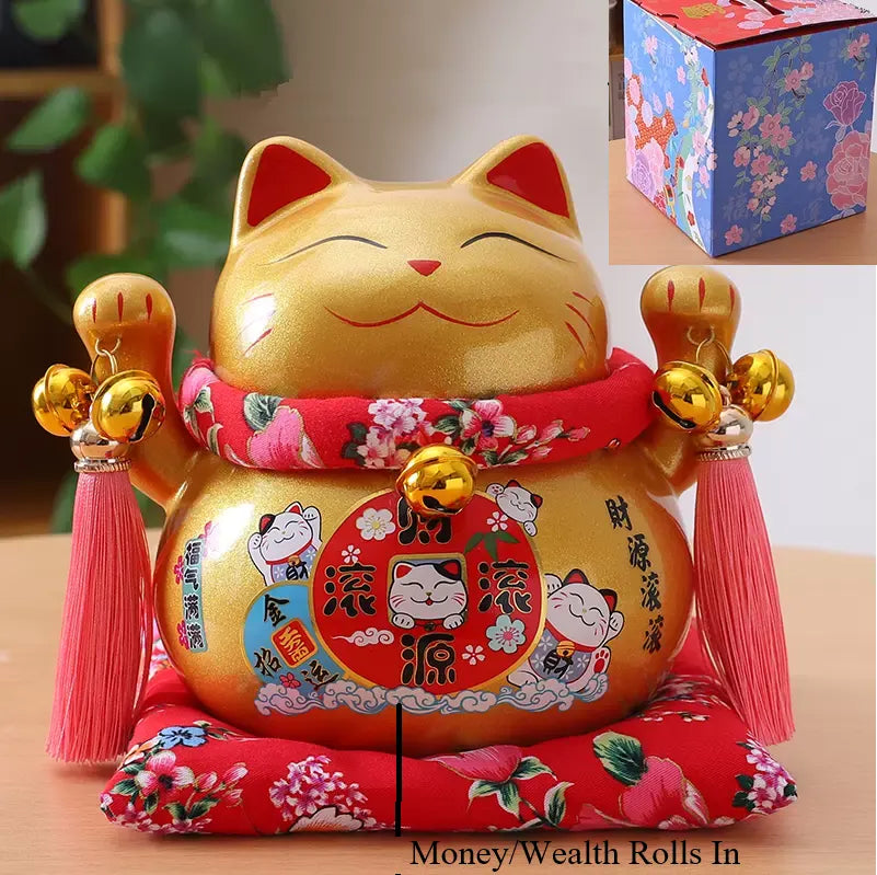 Golden Fortune Fengshui Lucky  Cat Maneki Neko