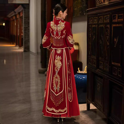  Traditional Chinese wedding qun kwa qipao dress