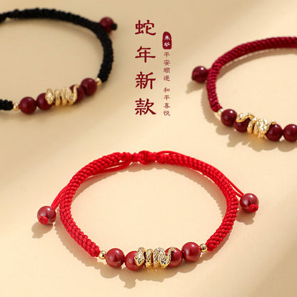 Year of the Snake Lucky Red Rope Bracelet