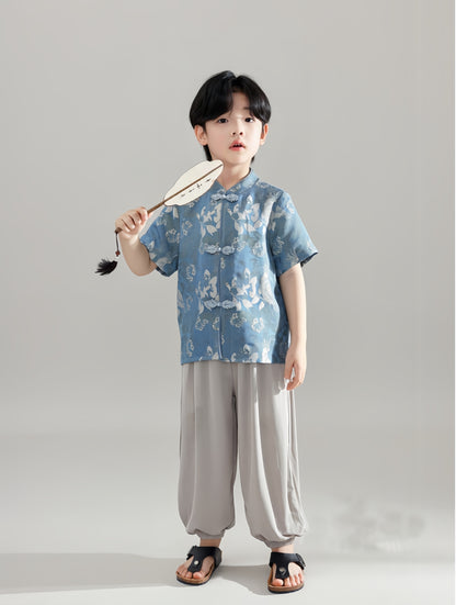Kid's Qipao and Tang Jacket | Sky Blue