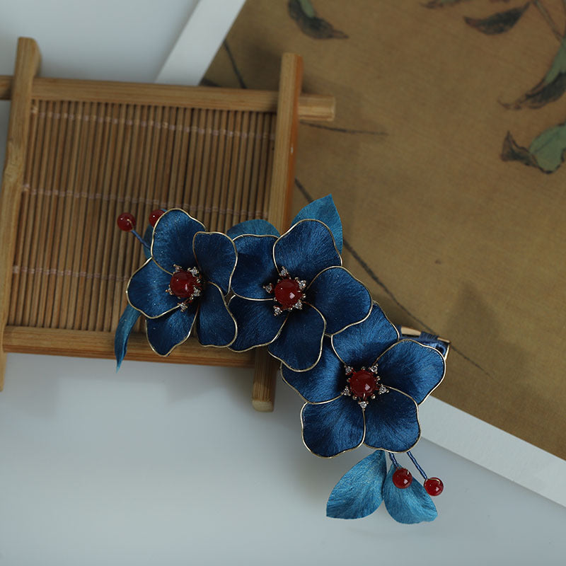 Gelb Rosa Jade gleich aussehen Floral Orientalisch Asiatisch Chinesisch Haarstab Kamm Haarnadel Haarteil Teezeremonie | Brautparty-Accessoires