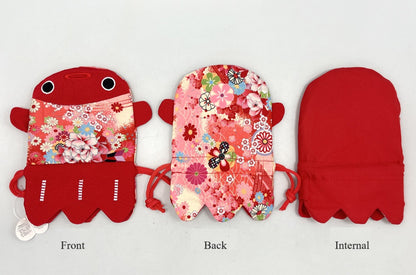 Oriental Floral Goldfish Pouch Bag