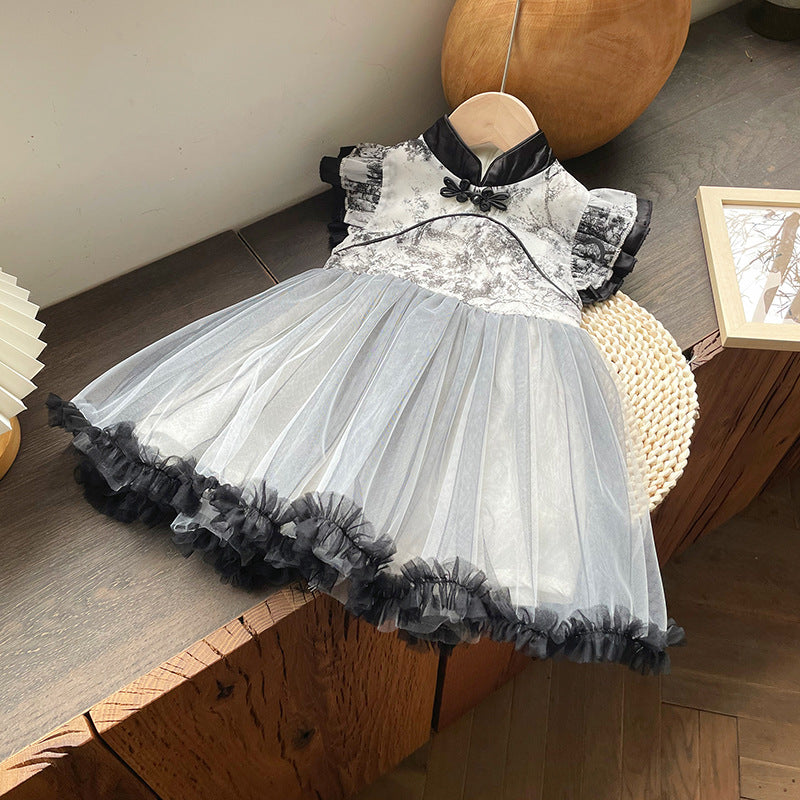 Tulle Qipao For kid | Ink