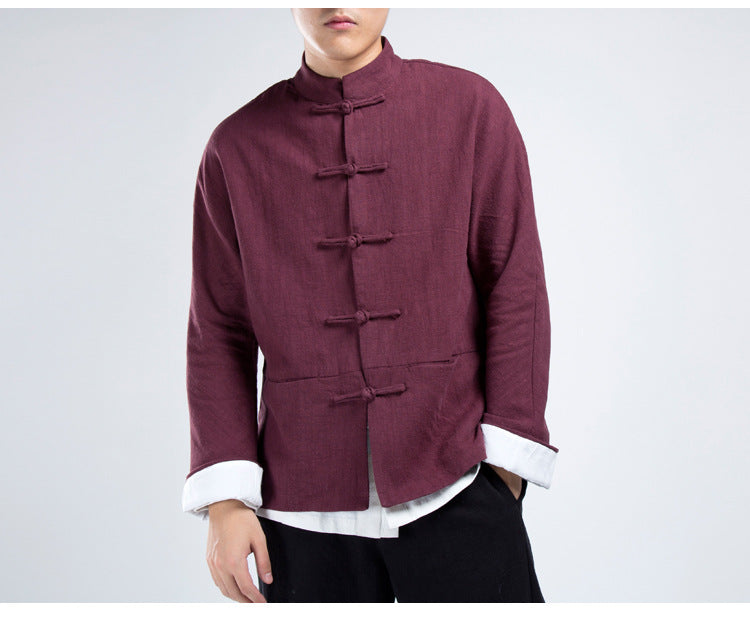 Tang Kung Fu Linen Raglan Sleeve Shirt
