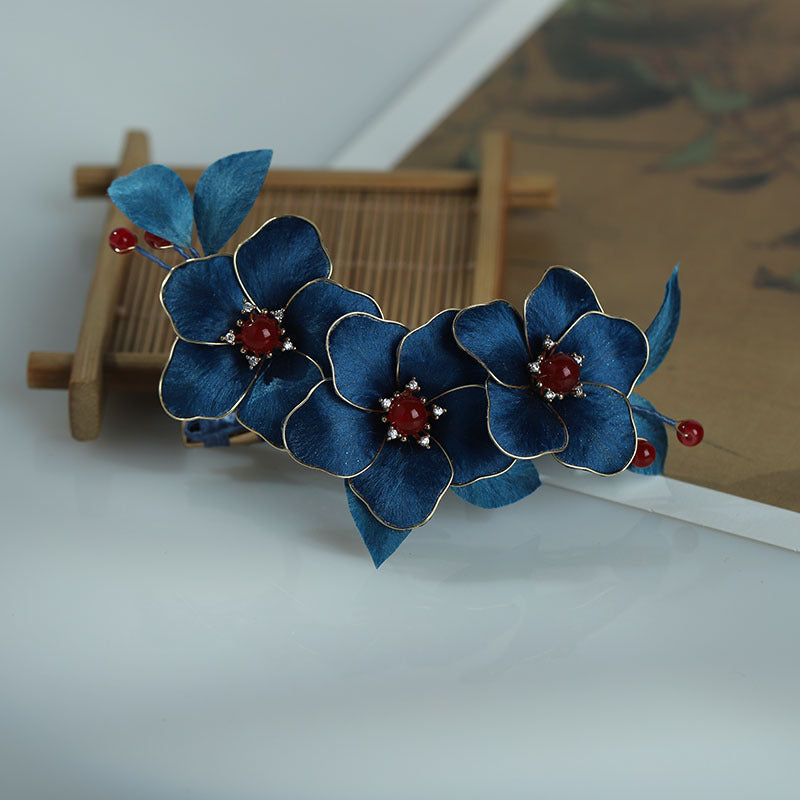 Gelb Rosa Jade gleich aussehen Floral Orientalisch Asiatisch Chinesisch Haarstab Kamm Haarnadel Haarteil Teezeremonie | Brautparty-Accessoires