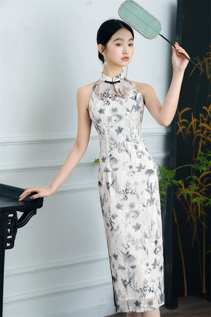 Halter neck cheongsam hotsell