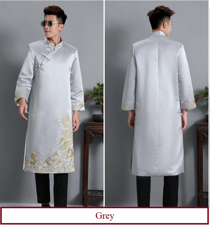 Chinese grey dragon tang jacket