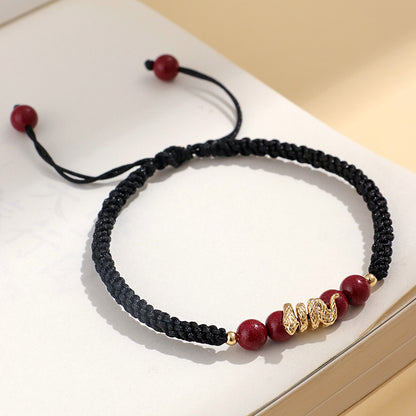 Year of the Snake Lucky Red Rope Bracelet