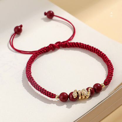 Year of the Snake Lucky Red Rope Bracelet