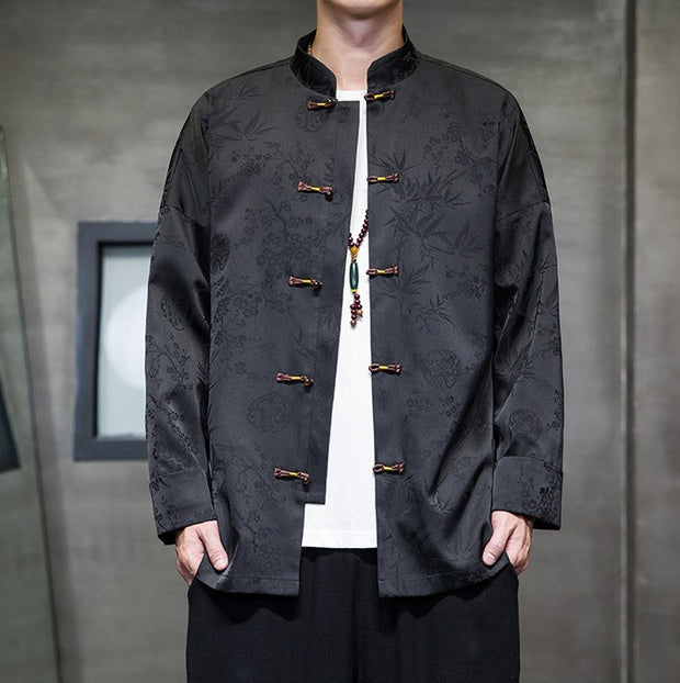 Black Chinese Jacquard Tang Jacket – Oriental Me