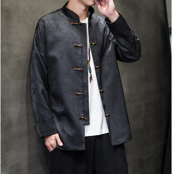 Black Chinese Jacquard  Tang Jacket