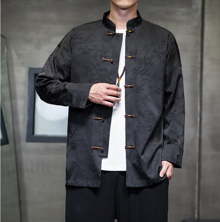 Black Chinese Jacquard  Tang Jacket