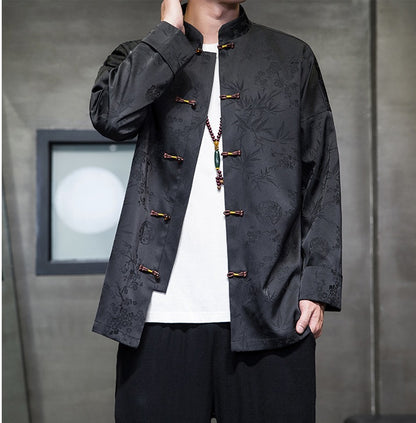 Black Chinese Jacquard  Tang Jacket