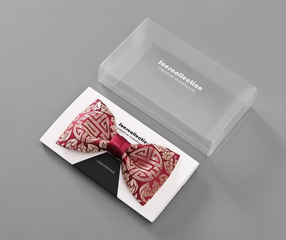 Red double happiness wedding Bow Ties for groom and bestmen