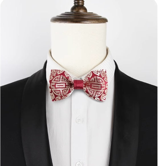 Traditional Chinese Red Bow Ties