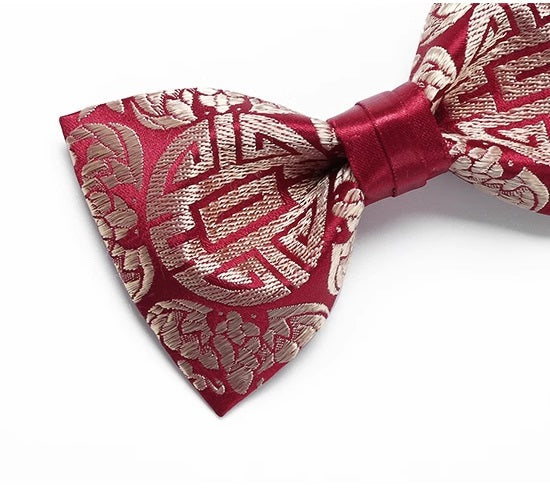 Red double happiness wedding Bow Ties for groom and bestmen
